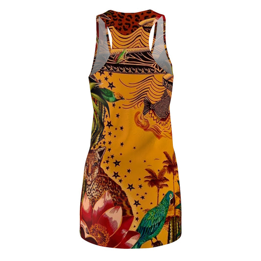 Tropical Animal Print Racerback Dress