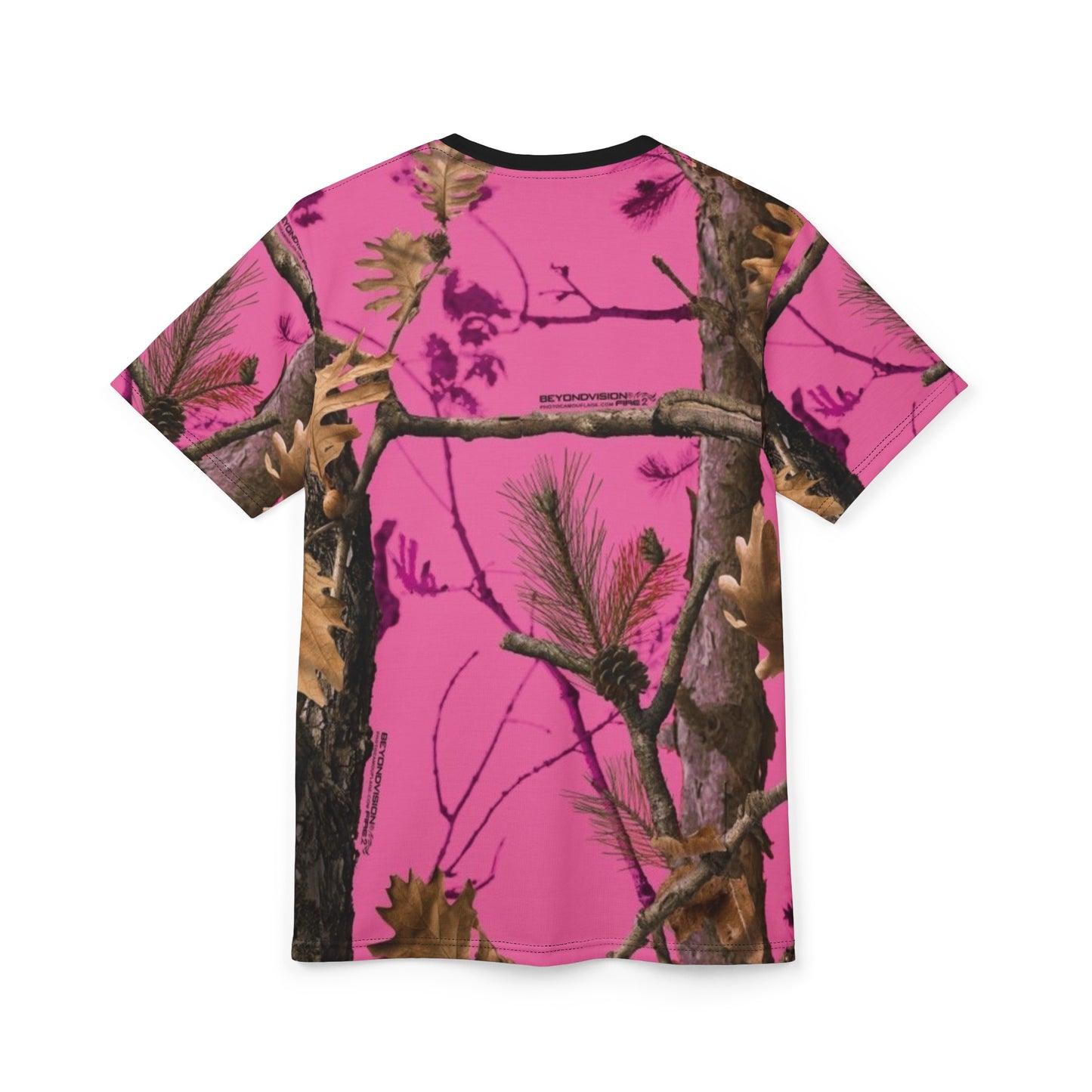 Unisex Camouflage T-Shirt – Bold Pink Nature Print for Outdoorsy Vibes