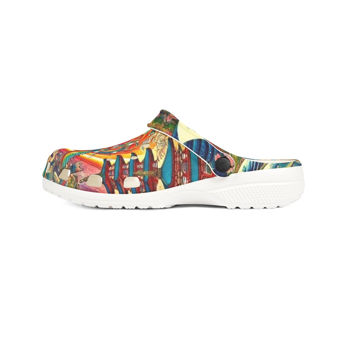 Oriental Phoenix Designer Clogs