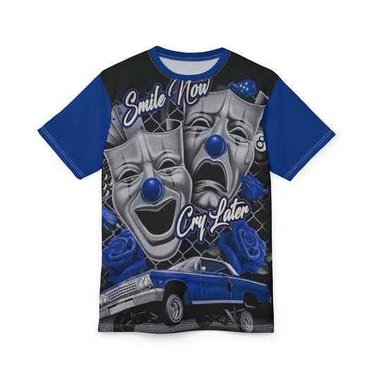 Retro Clown Graphic Unisex Tee - Smile Now, Cry Later