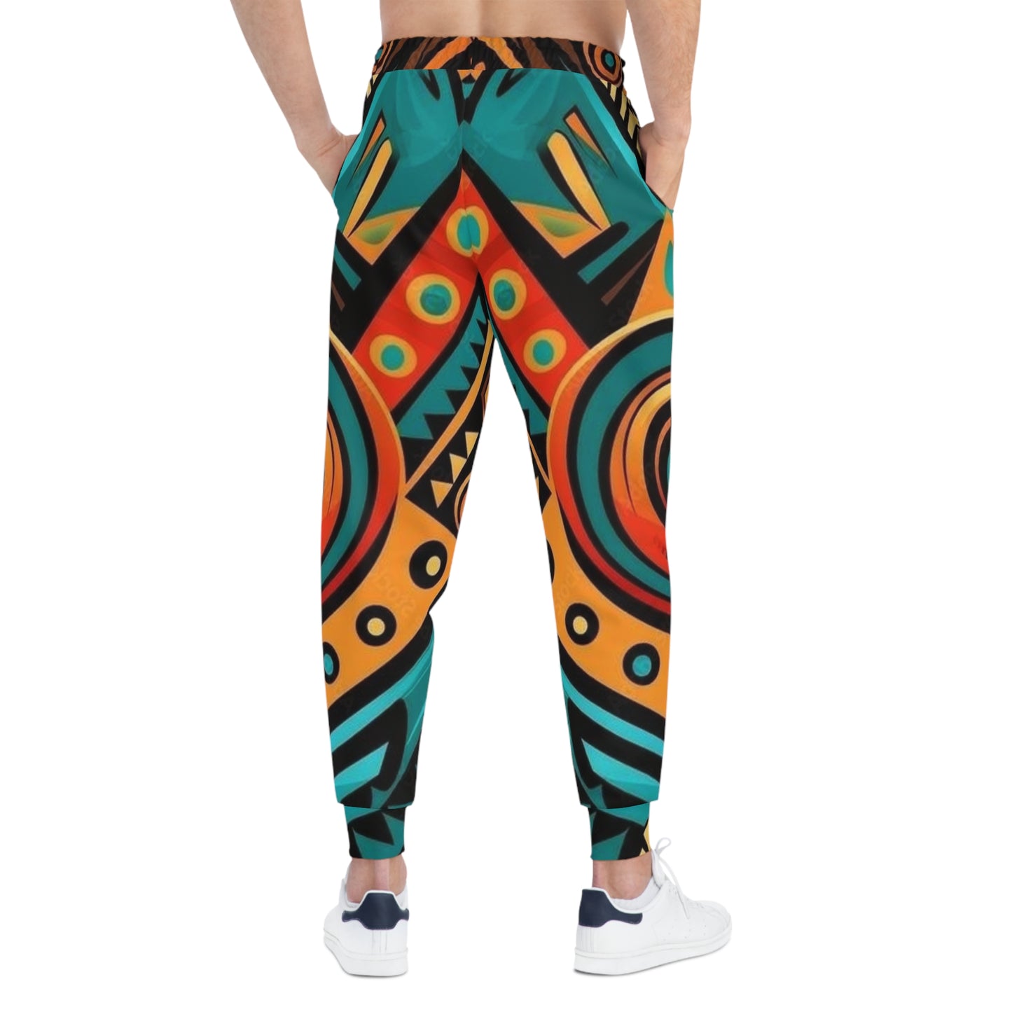 Tribal Geo Print Joggers — Vibrant Aztec Athletic Pants