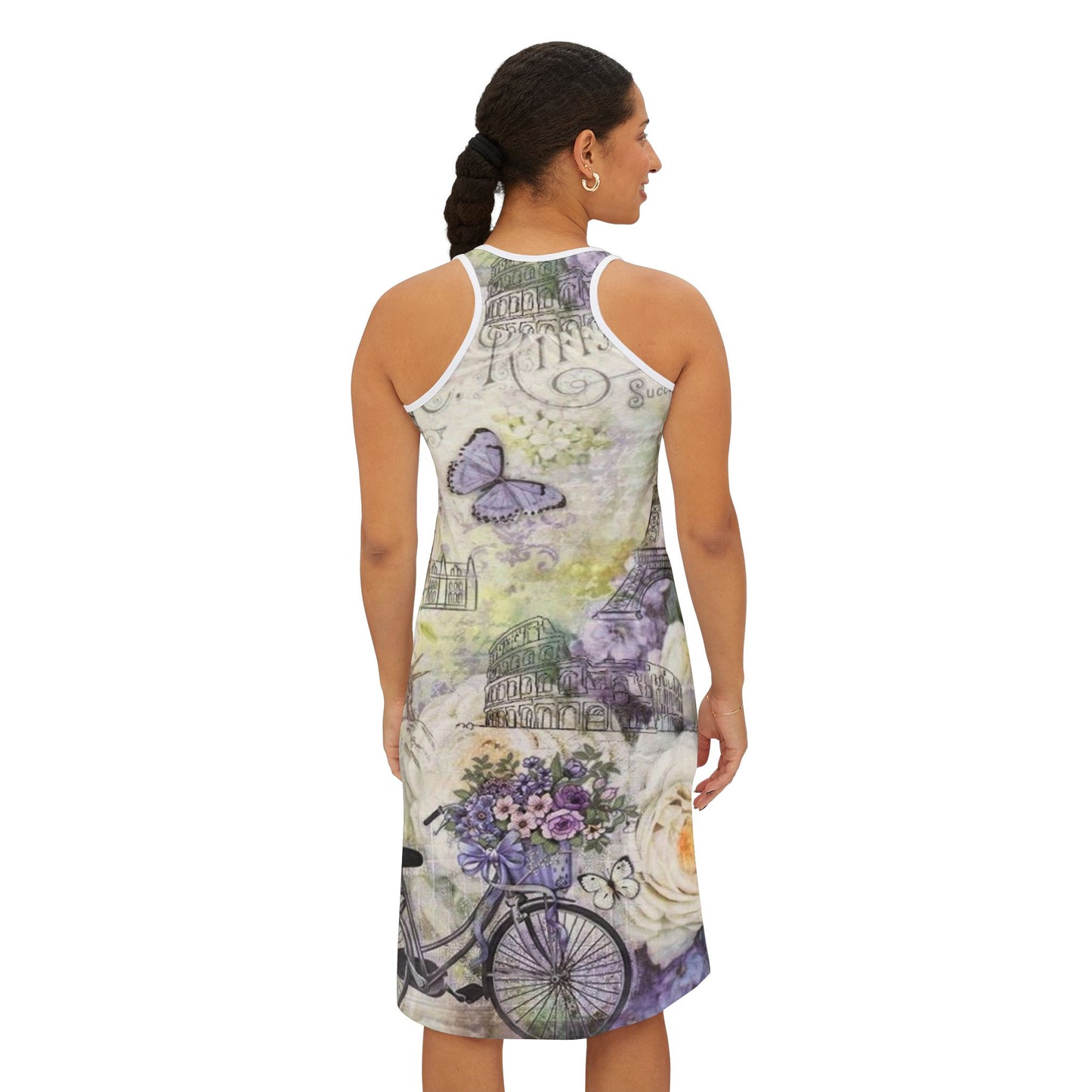 Vintage Paris Purple Spring Women's Summer Dress