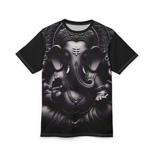 Spirituelles Ganesha Unisex T-Shirt | Einzigartiges Schwarz-Weiß-Design