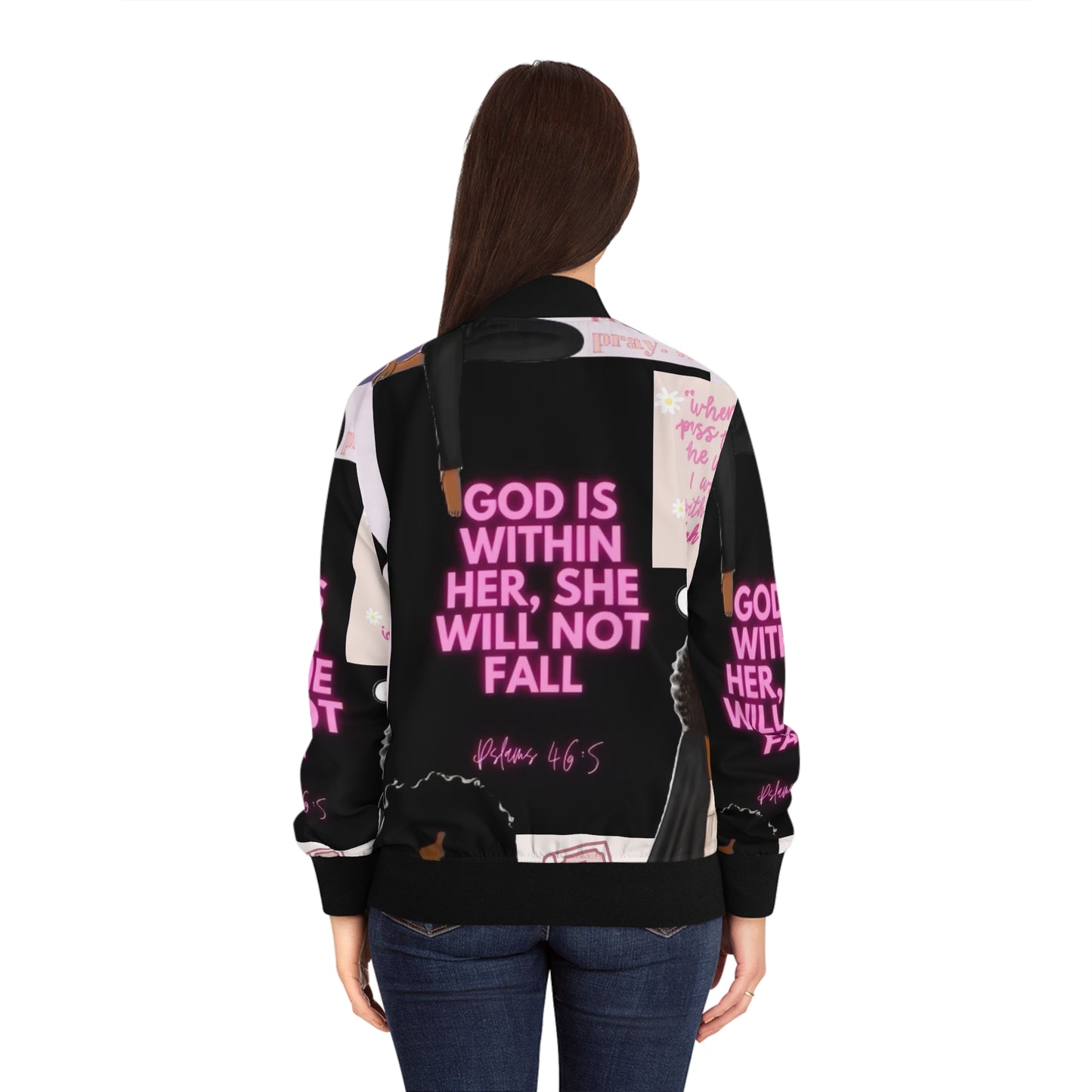 Inspiring Women's Bomber Jacket, Empowerment Apparel, Motivational Jacket, Gift for Her, Self-Love Fashion, Affirmation Style