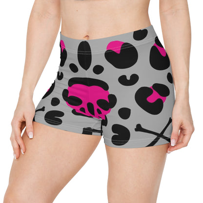 Trendy Skull Print Women's Shorts - Edgy and Stylish Activewear