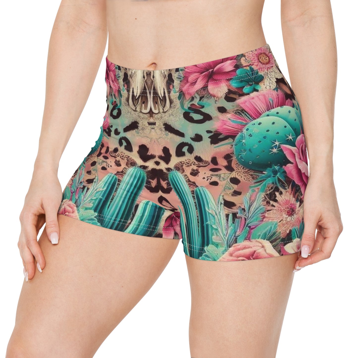 Western Desert Floral Women's Shorts - Trendy Summer Lounge Wear