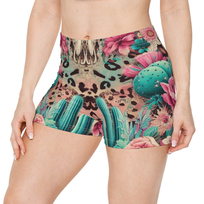 Western Desert Floral Women's Shorts - Trendy Summer Lounge Wear