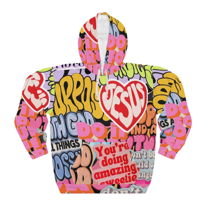 Colorful Inspirational Hoodie, Motivational Pullover, Unisex Casual Wear, Trendy Streetwear, Perfect Gift for Any Occasion