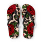 Rose Print Flip Flops - Stylish Summer Sandals for Beach & Casual Wear