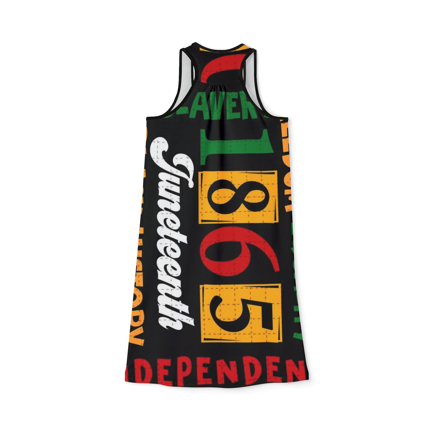 Juneteenth Celebration Racerback Dress, Stylish Summer Dress, Black History Fashion, Independence Day Dress, Optional for Parties, Festivals