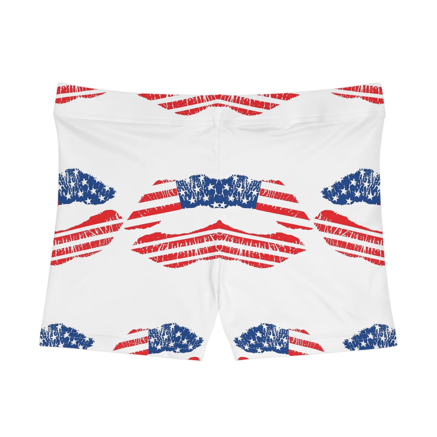 Patriotic Women's Shorts, USA Flag Apparel, Summer Loungewear, 4th of July Outfit, Travel and Leisure Shorts, Bold Kiss Print