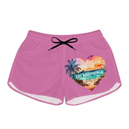 Women's Casual Beach Shorts- Jacksonville/Lt. Pink