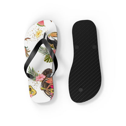 Tropical Vibe Flip-Flops mit Gitarre und tropischem Print