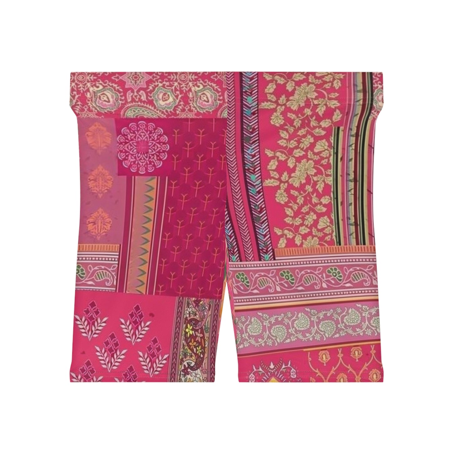 Paisley Plaid Women's Biker Shorts