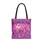 Breast Cancer Awareness Tote Bag — "In October We Wear Pink" Ribbon Design