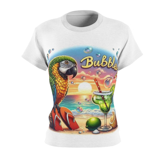 Vacation Vibes Women's Tee - Tropical Parrot & Cocktail Design
