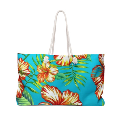Weekender-Tasche mit tropischem Blumenmuster – perfekt für Reisen und Strandausflüge