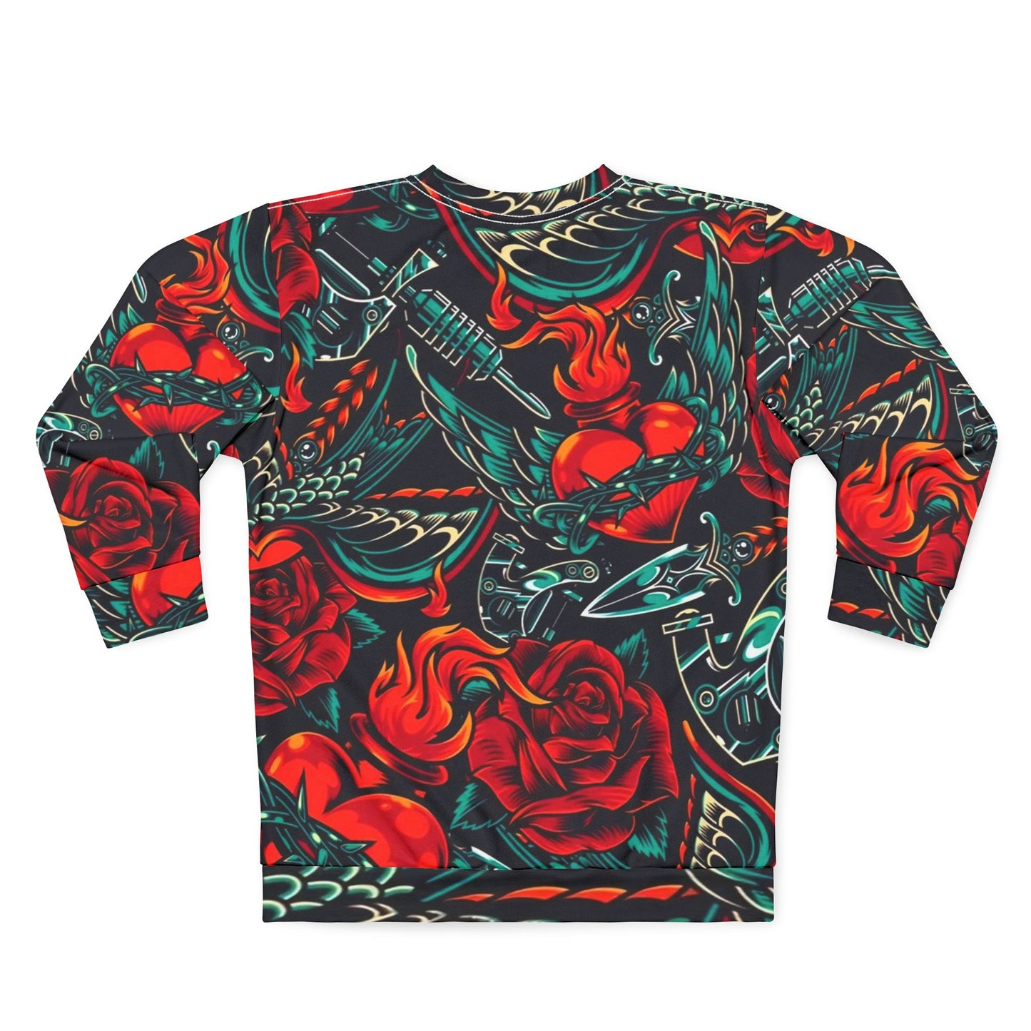 Red Rose & Heart Dagger Men's Sweatshirt