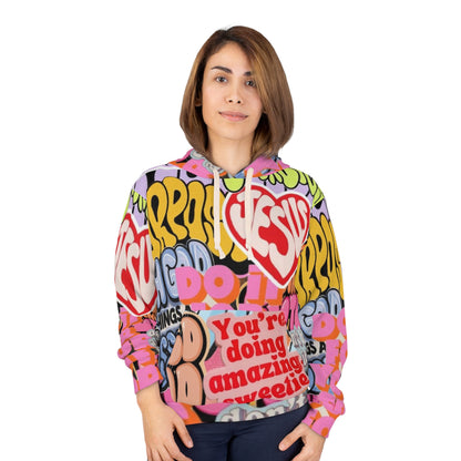 Colorful Inspirational Hoodie, Motivational Pullover, Unisex Casual Wear, Trendy Streetwear, Perfect Gift for Any Occasion