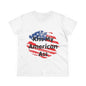 Funny Quote Women's Tee - Kiss my American Ass