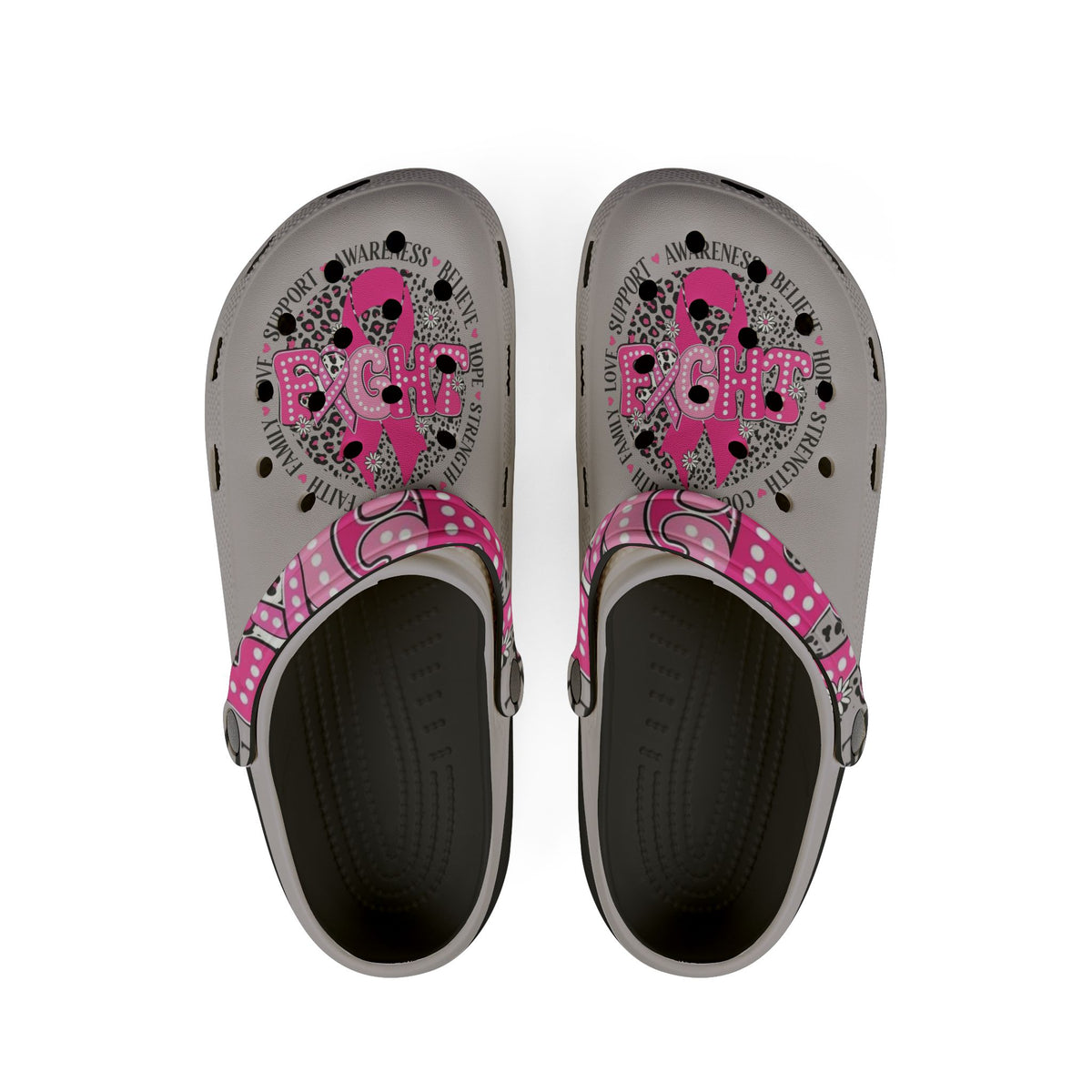 Pink Sugar Skull EVA Clogs — Floral Day of the Dead Foam Shoes