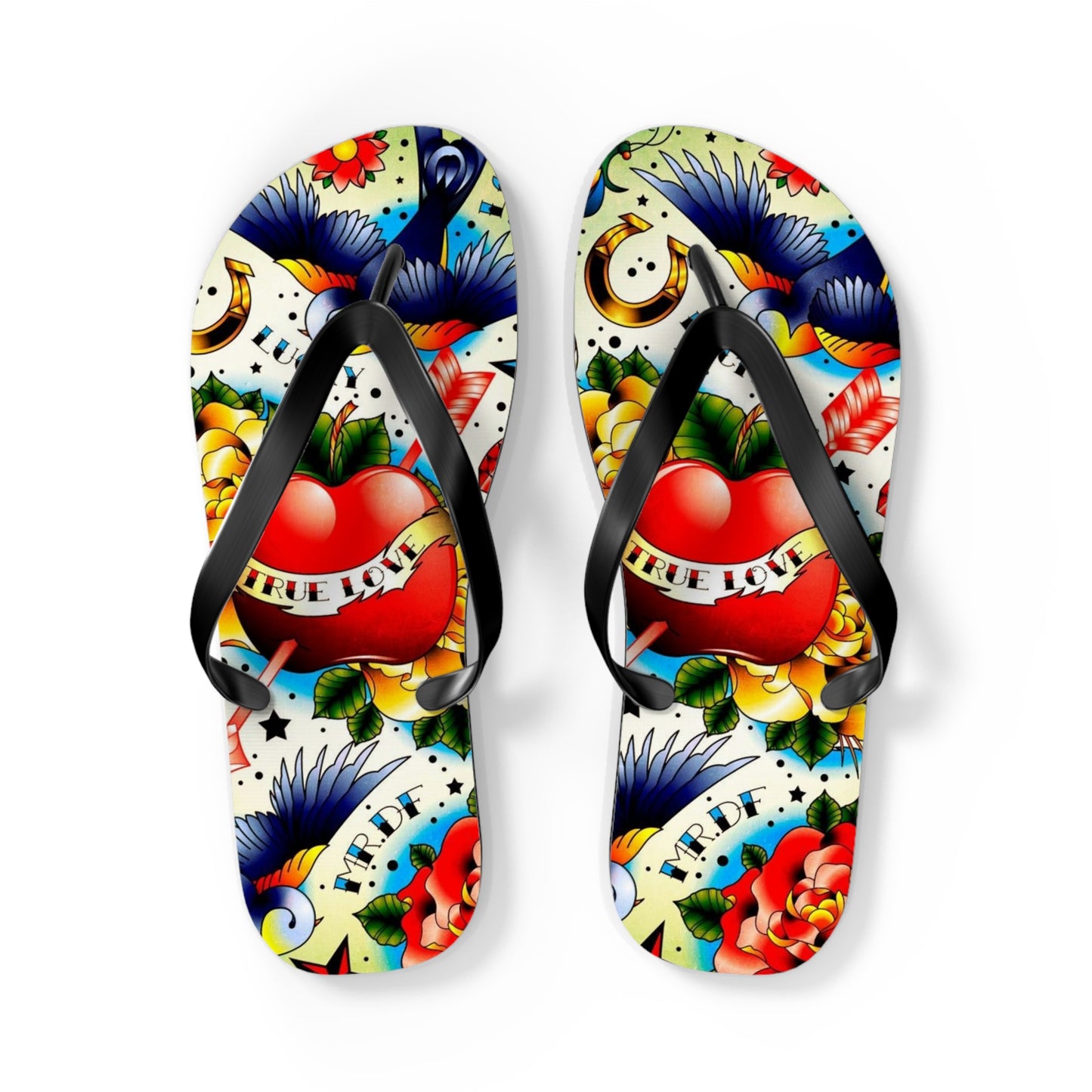 Colorful True Love Flip Flops - Stylish Summer Sandals for Beach Lovers