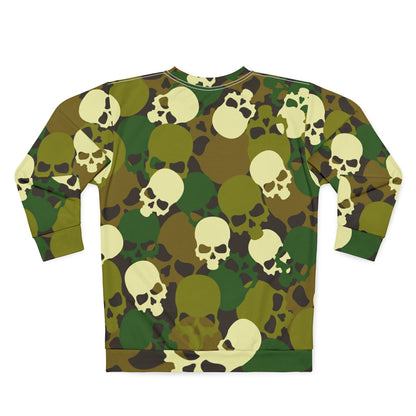 Skull Camouflage Unisex Sweatshirt, Trendy Streetwear, Goth Style, Halloween Fashion, Comfortable Casual Wear, Gift for Him and Her