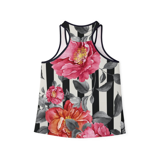 Floral Pattern Women's Tank Top, Summer Vibes, Casual Wear, Beach Days, Gift for Her, Floral Apparel, Stylish Summer Top