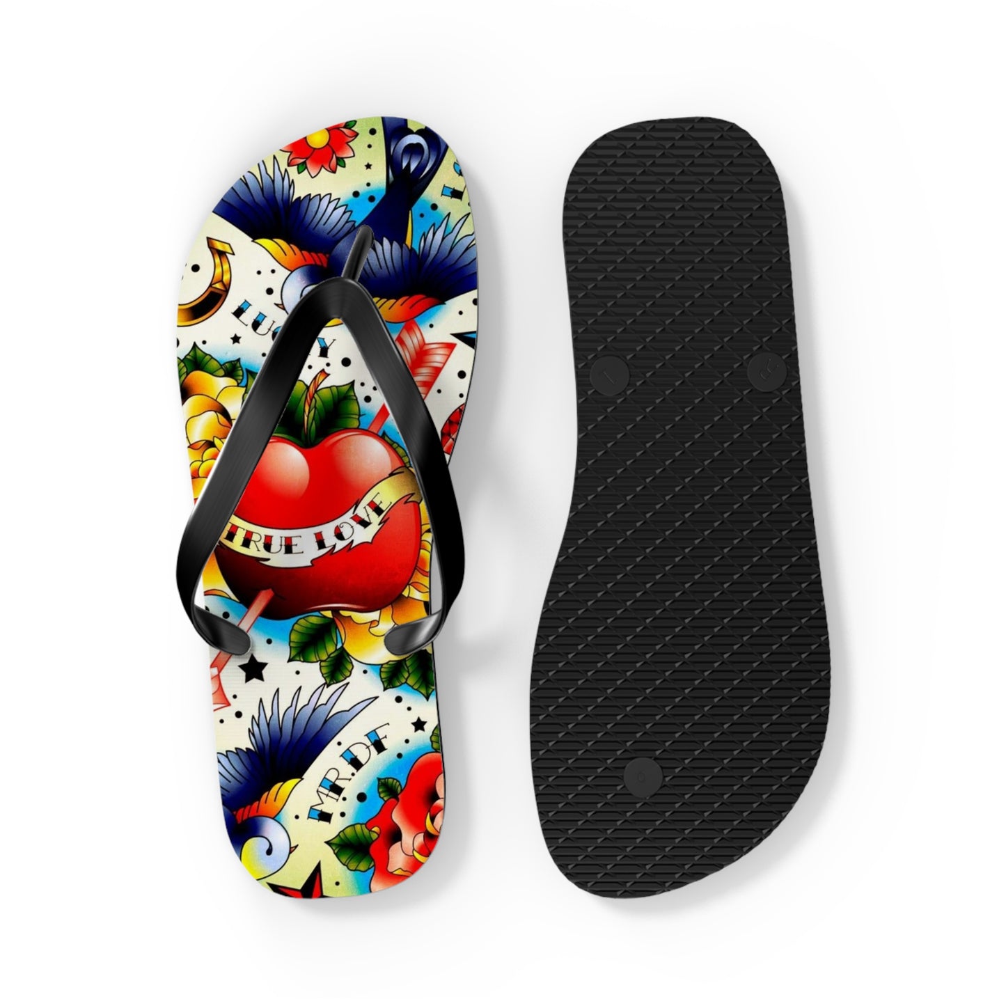 Colorful True Love Flip Flops - Stylish Summer Sandals for Beach Lovers