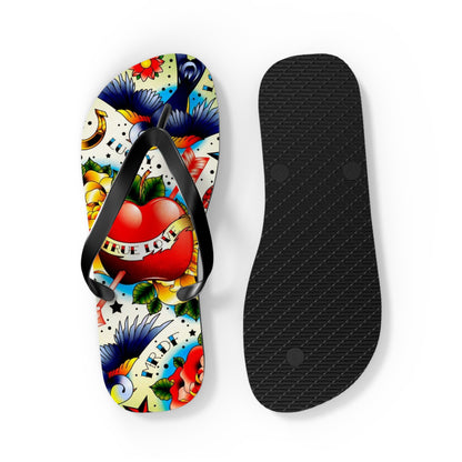 Colorful True Love Flip Flops - Stylish Summer Sandals for Beach Lovers