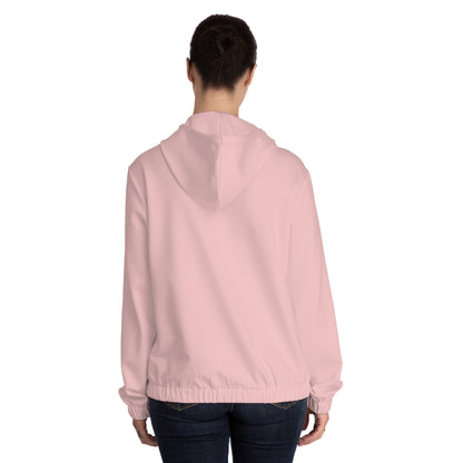 Breast Cancer Awareness Pink Zip-Up Hoodie — "In October We Wear Pink" Floral Design
