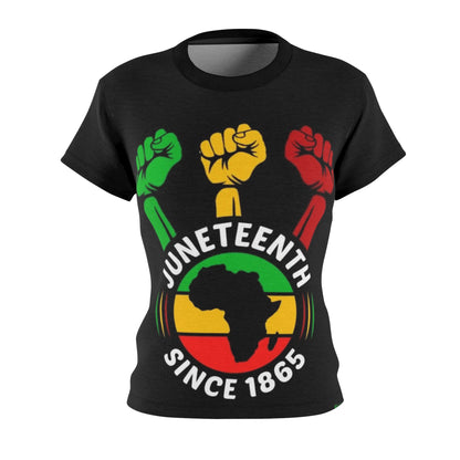 Juneteenth Women's Tee - Celebrate Freedom, Afrocentric Graphic Shirt, Black History Month Apparel, Cultural Pride Tee, AOP Print T-Shirt