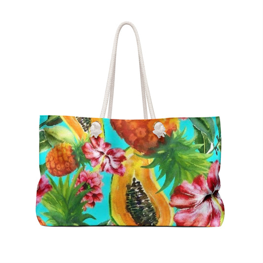 Tropical Floral Vacay Tote Bag - Stylish Travel Tote for Summer Getaways