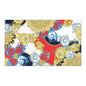 Baroque Scroll Area Rug — Red, Blue & Gold Ornate Accent Rug