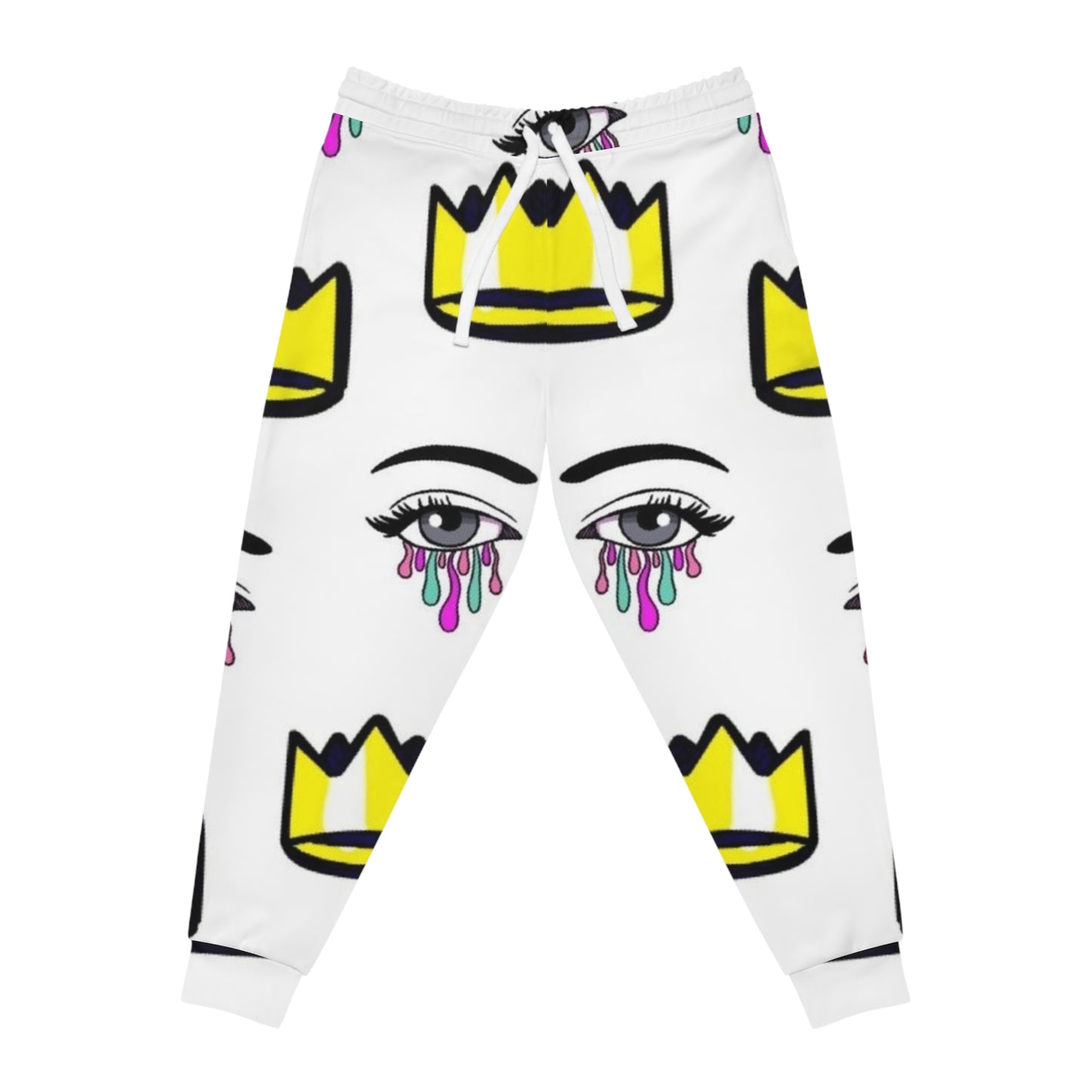 Crowned Eyes Athletic Joggers | Unique Art Joggers | Stylish Lounge Wear | Gift for Trendy Gym Lovers | Streetwear Fashion