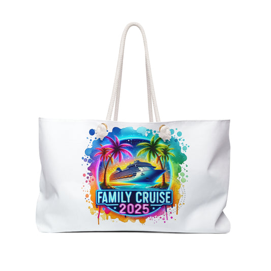 Vibrant Family Cruise 2025 Vacay Tote Bag - Perfect for Summer Vacations