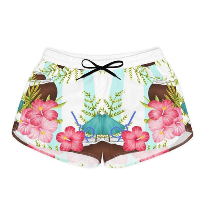 Tropical Floral Design Women's Casual  Shorts - Beach Vibes & Summer Style