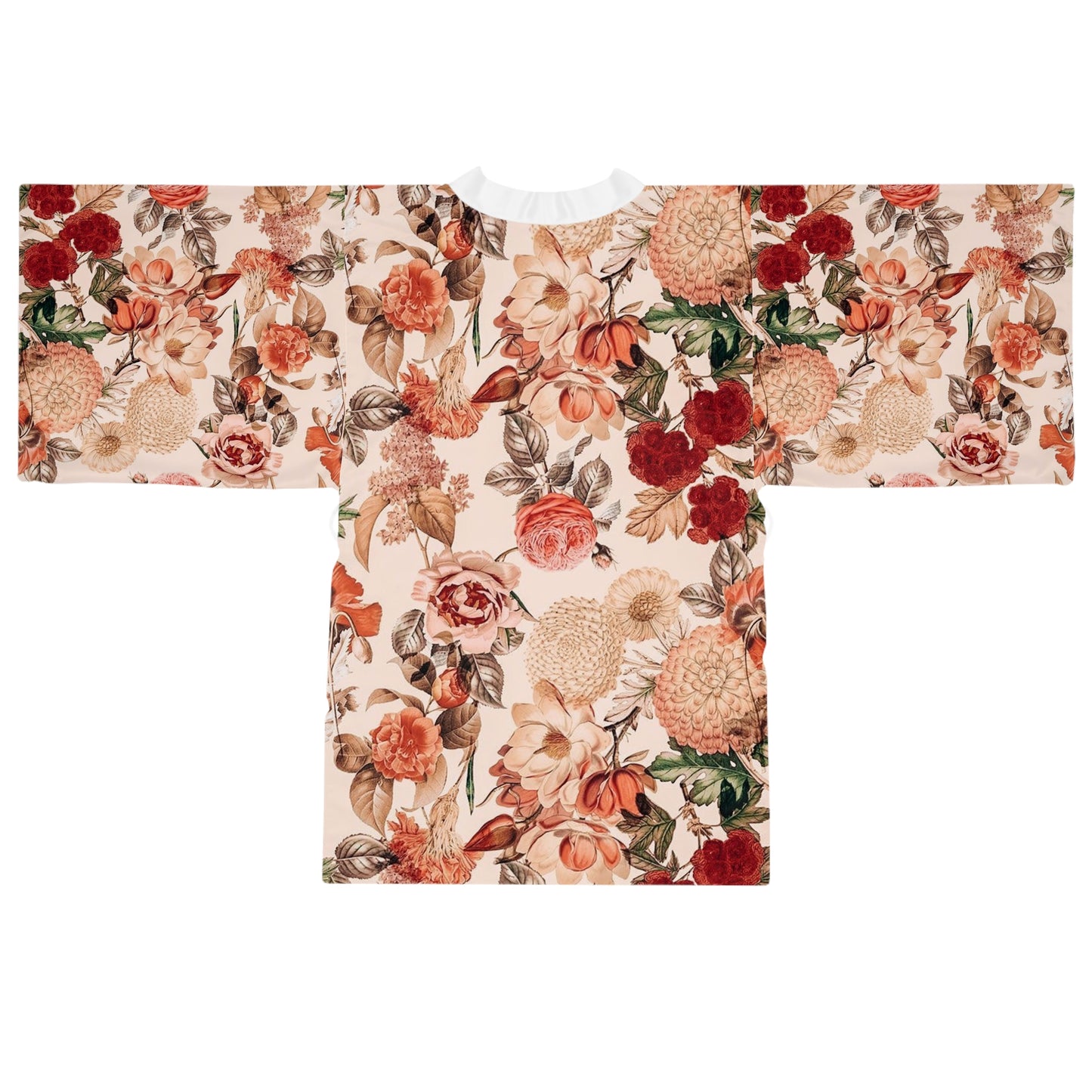 Elegant Floral Long Sleeve Kimono Robe - Perfect for Lounging or Special Occasions
