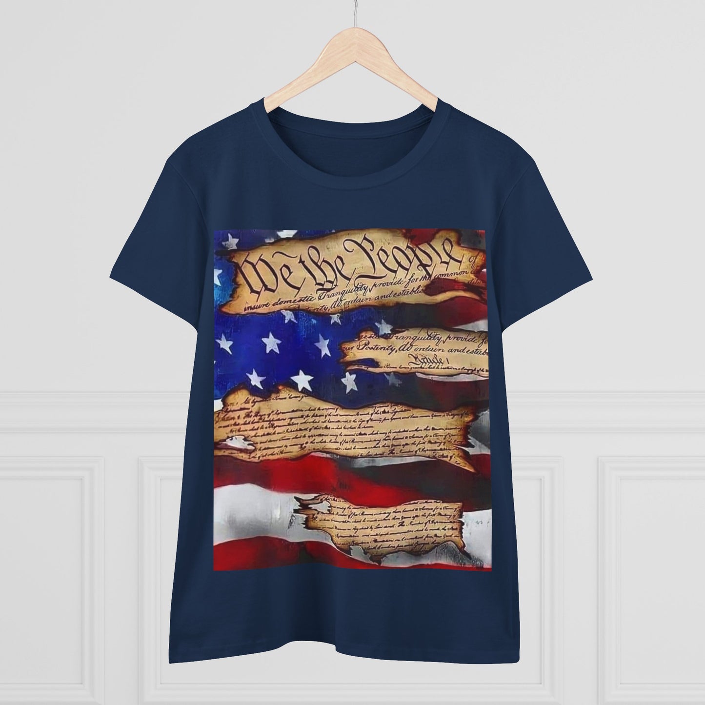 Patriotic Women's T-Shirt - We the People Design, USA Independence Day, Casual Wear, Gift for Her, Fourth of July Shirt