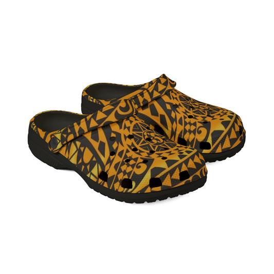 Hexagonal Tribal Design Clogs
