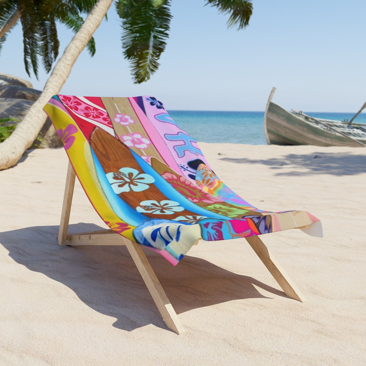 Aloha SurferBoard Hawaiian Theme Beach Towel