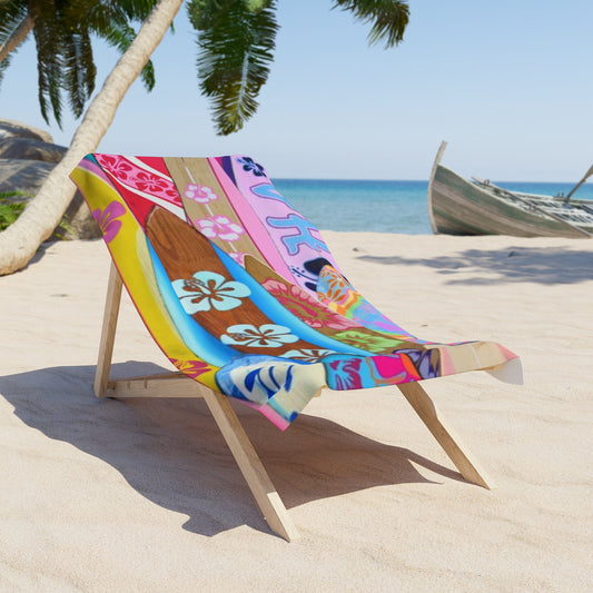 Aloha SurferBoard Hawaiian Theme Beach Towel