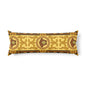 Baroque Lion Medallion Body Pillow — Gold Ornate Decorative Bolster