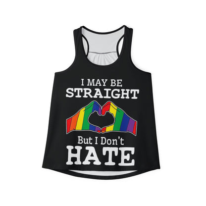 Pride Message Women's Tank Top - 'I May Be Straight But I Don't Hate'