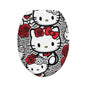 Hello Kitty Red Rose Bath Mat Set (3-Piece) — Cute Floral Bathroom Rug