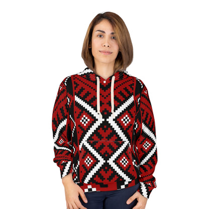 Cozy Tribal Print Hoodie for All Seasons, Unique Sweatshirt, Gift Idea for Her, Him, Warm Layer for Winter, Ethnic Style Pullover