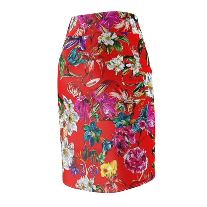 Vibrant Floral Women's Pencil Skirt