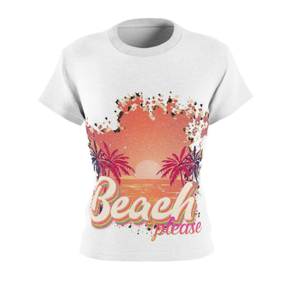 Beach Please Cut &amp; Sew T-Shirt für Damen – Summer Vibes T-Shirt