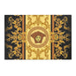 Baroque Medusa Area Rug — Ornate Gold & Black Decorative Floor Runner