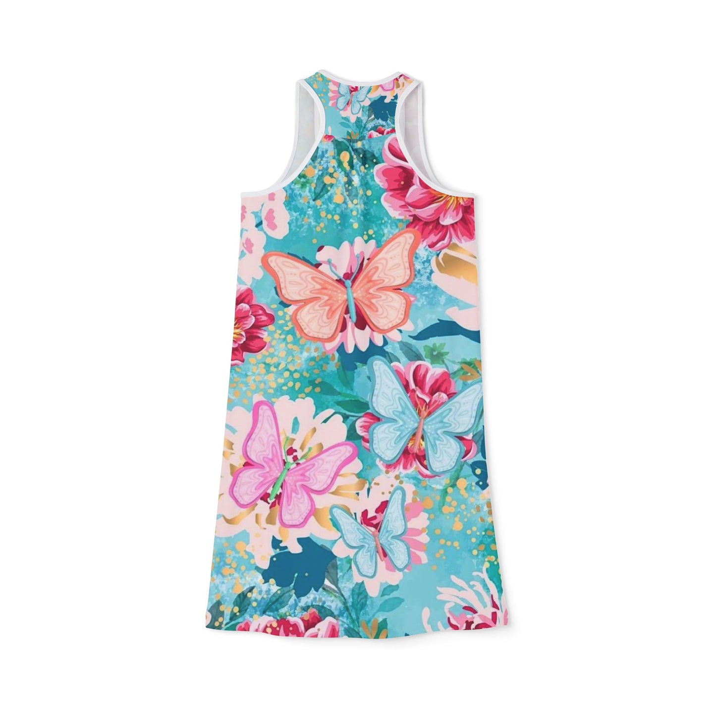 Floral Butterfly Racerback Dress for Women - Perfect for Summer Celebrations